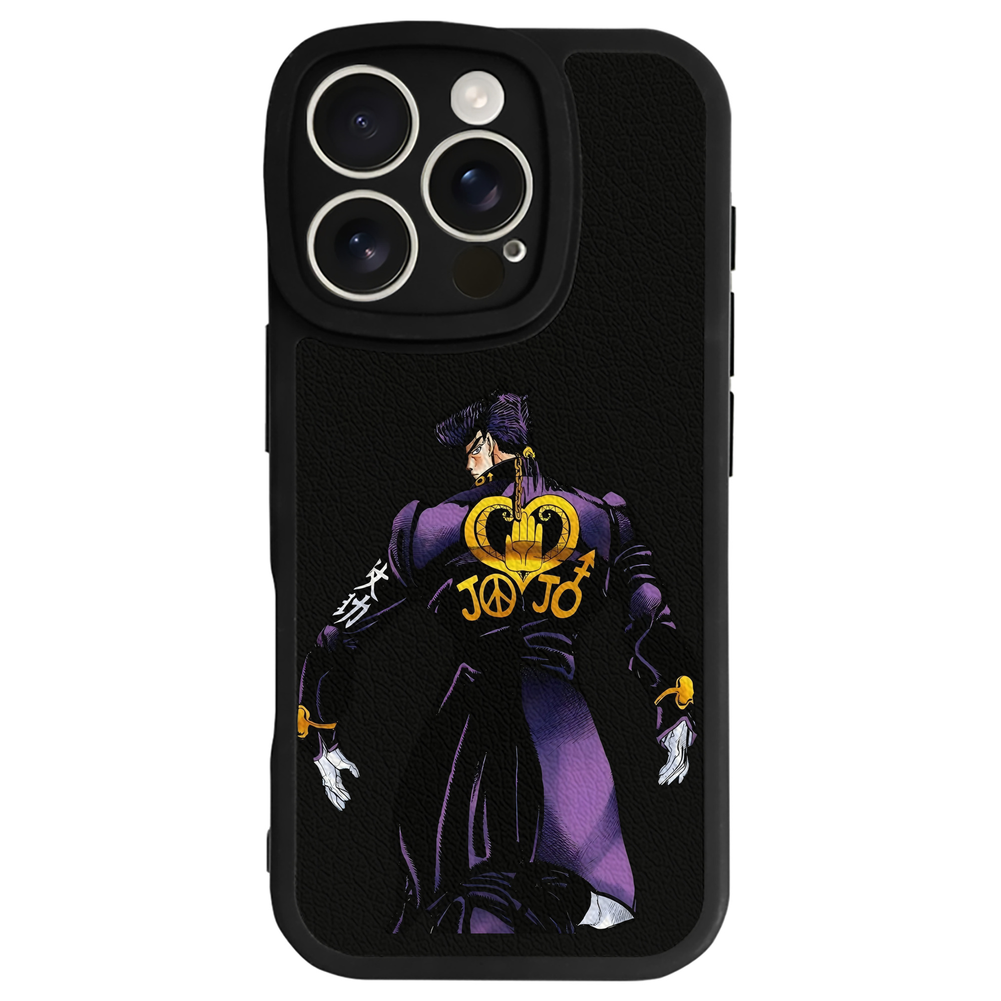（画像用） ジョジョの奇妙な冒険 ひがしかた じょうすけ JoJo's Bizarre Adventure Higashikata Josuke 【iPhone 16シリーズ対応】シリコンスマホケース（レザー調） 材質：シリコン